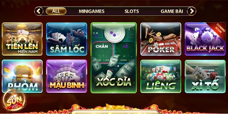 Game bài với nhiều thể loại